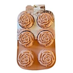 CWC Silicone Rose Flower Mold for Handmade Soap Jelly Chocolate Cakes Set of 2